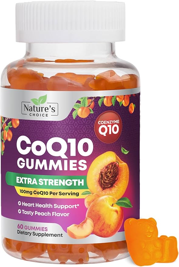 CoQ10 Gummies for Adults - Coenzyme Q10 100mg Per Serving - 3X Strength, High Absorption Antioxidant Supplement for Heart Health Support & Energy Production - Co Q10 (Coq 10) Supplements - 60 Gummies