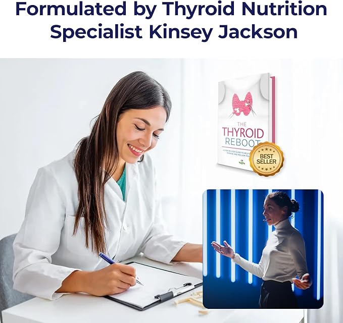 Thyroid Renew Supplement - Thyroid Support for Women with Zinc, Selenium, Copper, Ashwagandha & L-Tyrosine - 180 Capsules