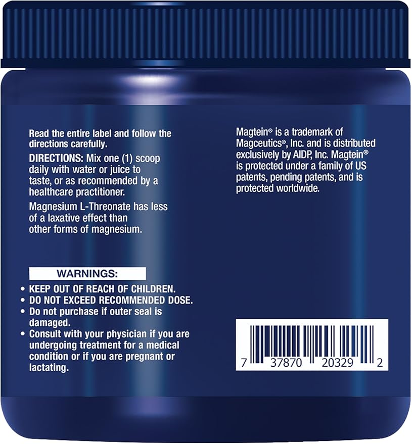 Life Extension Neuro-Mag Magnesium L-Threonate Powder (Tropical Punch)-Ultra-Absorbable Magnesium-Supports Memory,Focus,Cognitive Function&Mood-Gluten free,Non-GMO,Vegetarian (30 Servings),(Pack of 2)