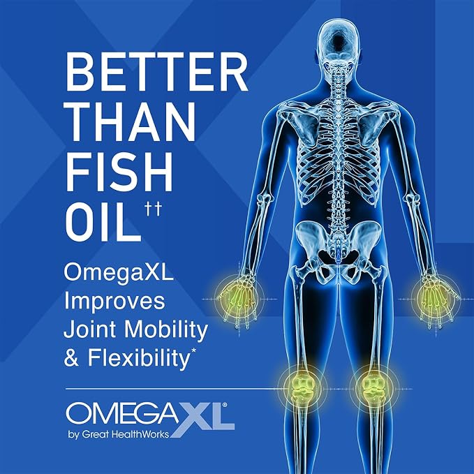 OmegaXL Joint Support Supplement - Natural Muscle/Immune Support, 60 Softgels (2 Pack) & VitaminXL D3 High Potency Daily Vitamin D 5000 IU 125mcg Supplement (30 Softgels)