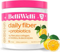 BelliWelli Fiber Supplement for Women & Men - Premium Daily Fiber Powder from Organic Acacia with Added Collagen, Electrolytes & Probiotics-No Bloat, Constipation & Gut Health Support (Yuzu Mandarin)