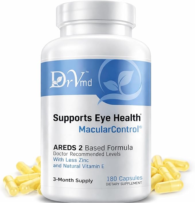 Macular Control – AREDS 2 Eye Health Vitamins with Lutein & Zeaxanthin (3 Month Supply) – Doctor Formulated with 25 mg Zinc, Vitamins C & Natural Vitamin E