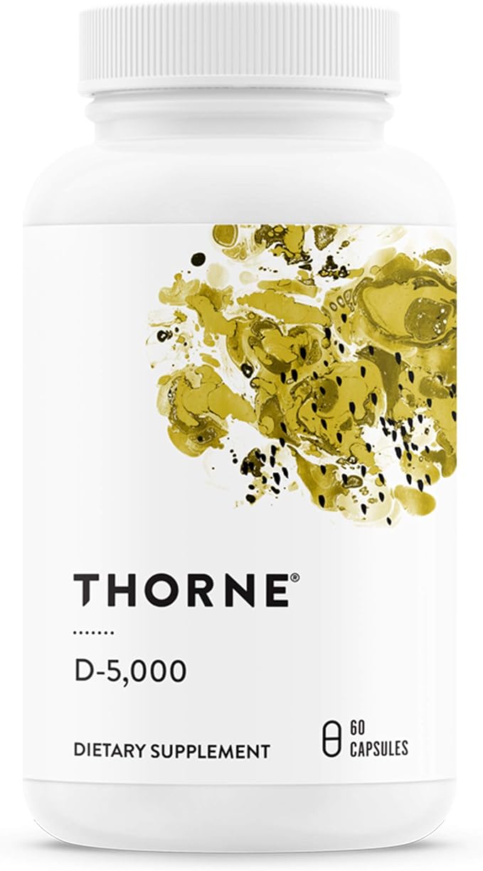 THORNE - Immune & Wellness Support Bundle - Asorbic Acid & Vitamin D-5000 - Antioxidant & Immune Function - 60 Servings