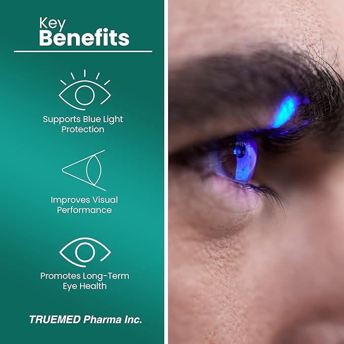 Lutemax 40 mg 100 days supply Eye Supplement - Supports Macular Health, Vision Clarity, Heart Health, Protects Eyes from Blue Light & Photons, Antioxidant Protection, GMP Certified 60 Softgel.