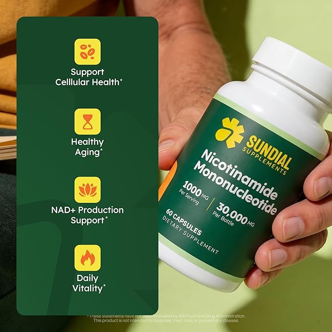 Nicotinamide Mononucleotide NMN 1000 mg - High Strength Formula - Adult Daily Supplement (60 Capsules, 30 Servings)