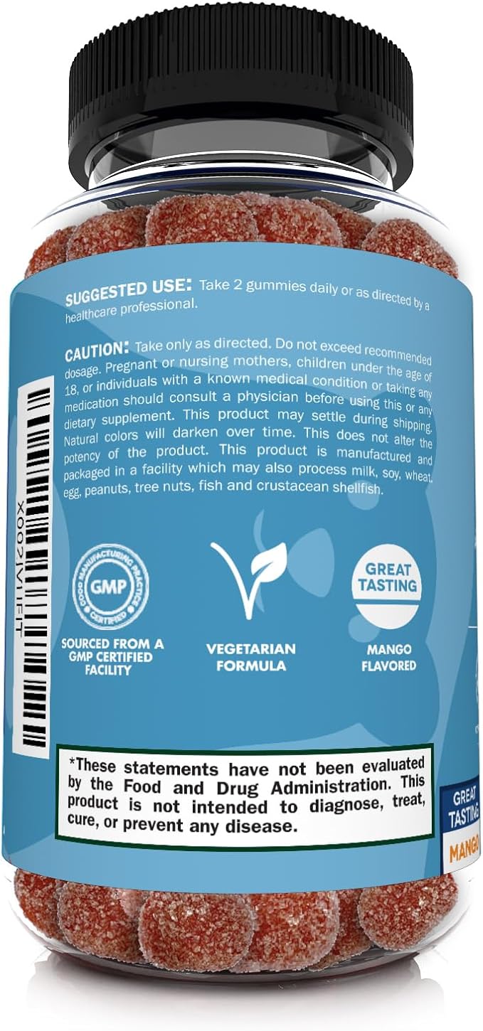 Premium Eye Support Gummies–Lutein Gummies with Zeaxanthin Supports Overall Eye Health, Vision & Macular Health–Clinically Studied Lutein & Zeaxanthin Gummies with Lutemax 2020-60 Eye Gummies