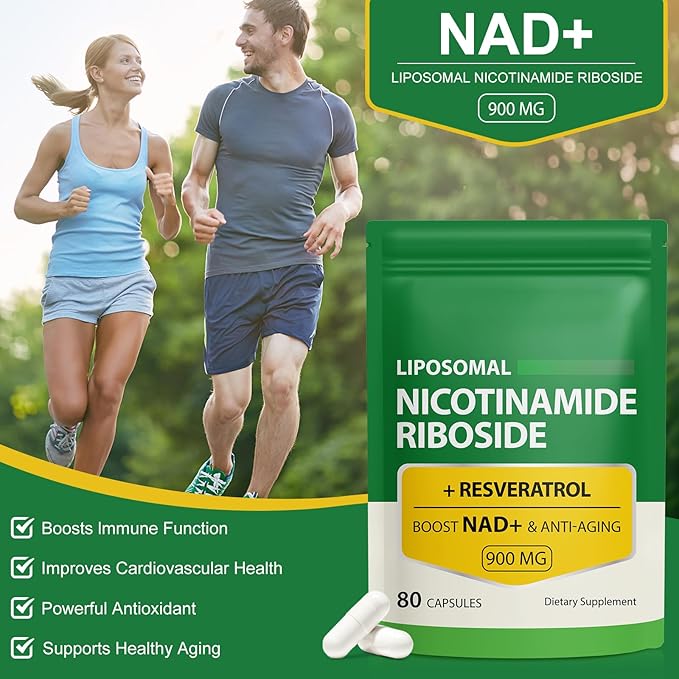 Daiasns NAD Supplement 900mg - Liposomal Nicotinamide Riboside NAD+ Supplements with Resveratrol Supports Muscle, Brain, Cellular Energy - NMN Supplement Alternative for Men and Women, 160 Capsules