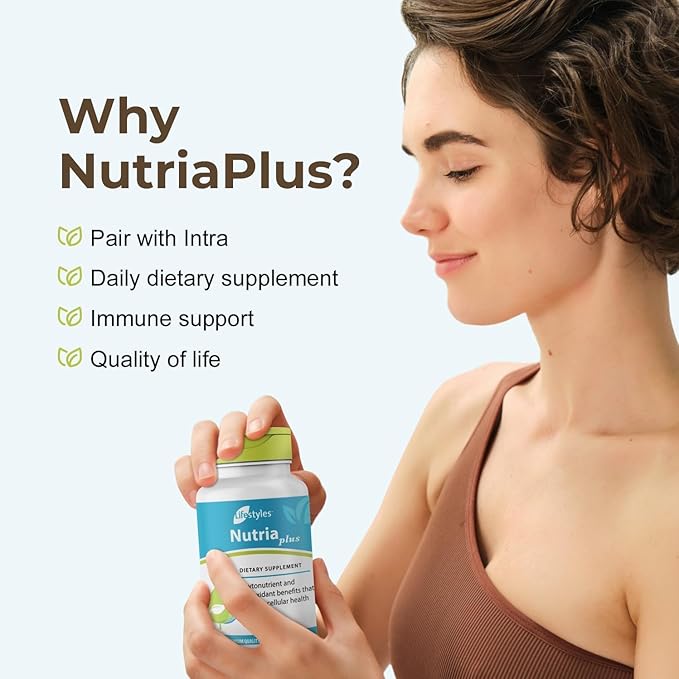 Lifestyles NutriaPlus Antioxidant Supplement - Herbal Immune Support & Multivitamin with Selenium, Vitamin C, Green Tea, Garlic, and More – Made in Canada – 60 Capsules (60 Capsules (Pack of 1))