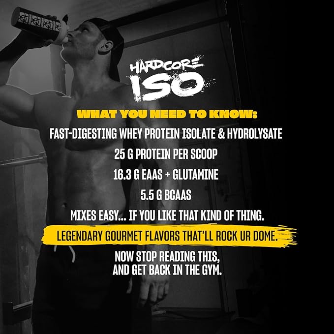 Mutant Hardcore ISO Whey Protein Isolate Powder Acts Fast to Help Recover, Build Muscle, Bulk and Strength, 5 lb - Strawberry Milkshake