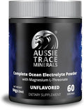 Aussie Trace Minerals Magnesium Hydration Powder | Supercharged Hydration, Recovery | Magnesium-Rich, Low Sodium | Ocean Minerals + Mag L‑Threonate | Sugar-Free, unflavored | 60 Serves | Vegan, Keto