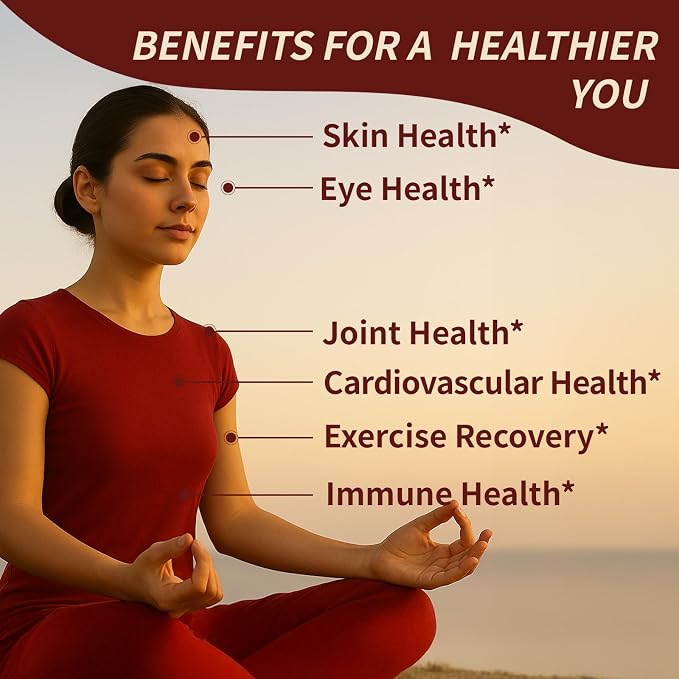Astaxanthin 12mg, Triple Strength Skin Vitamins for Women with Antioxidant Activity,Supports Immune, Skin, Eye & Joint Health,Promote Internal Circulation,Chocolate Flavor,120 Servings