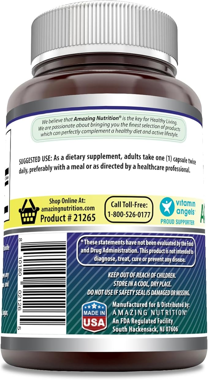 Amazing Formulas Alpha Lipoic Acid | 600 Mg Per Serving Supplement | Capsules | Non-GMO | Gluten Free | Made in USA (1 Pack | 120 Count)