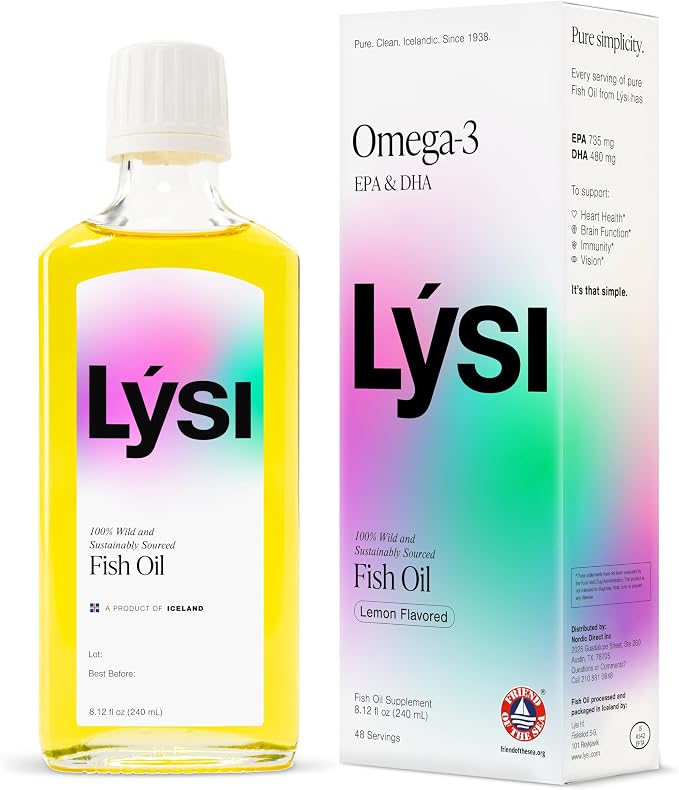 LYSI Omega 3 Fish Oil Lemon, 8.12 OZ