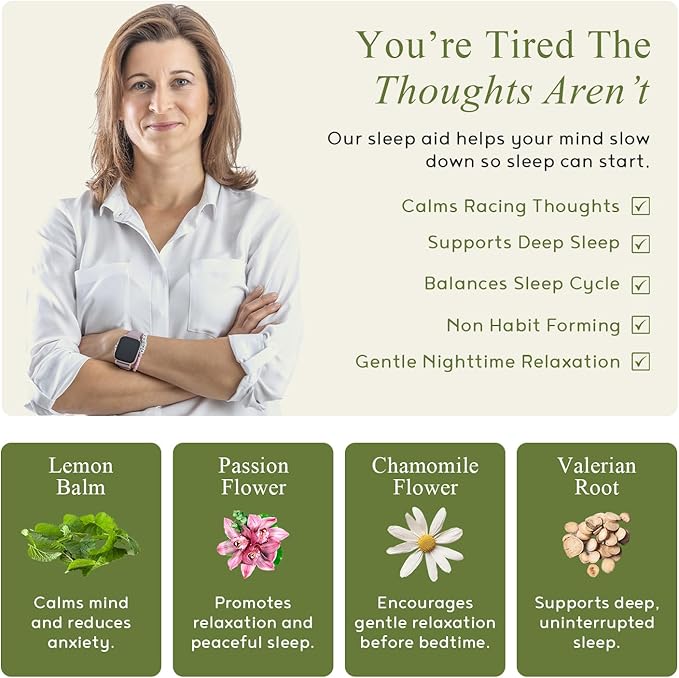 Sleep - Natural Sleep Aids for Adults with l theanine Supplement, Ashwagandha, Magnesium, Valerian Root, Melatonin - Non-Habit Forming Formula for Rejuvenating - 30 Capsules (Pack of 1)