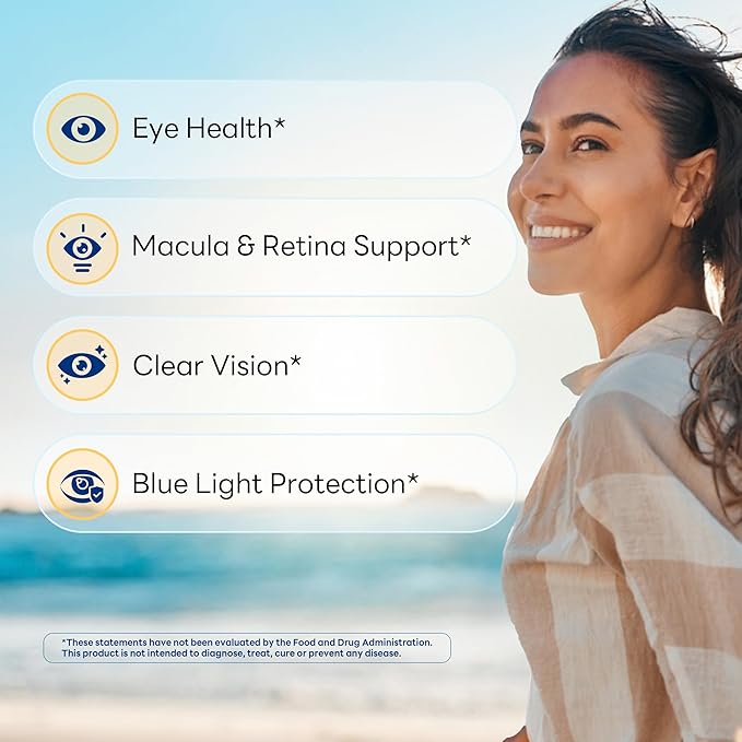 Vitamin World Lutein and Zeaxanthin Supplements, 40mg Lutein, Vegetarian Eye Health Supplement, Once Daily to Help Filter Blue Light & Support Vision, Non-GMO, Gluten-Free, 2 Month Supply