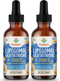 2000MG Liposomal Glutathione Liquid, 98% Absorption, Active Form L-Glutathione Supplement, Vegan Friendly, Powerful Antioxidant Complex for Immune System, Aging Defense, Detox, 4 FL.OZ
