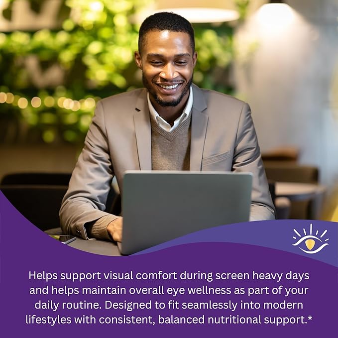 Sight Guardian Lutein Plus for Eyes, Eye Vitamin Supplement, Daily Vision Support for Digital Screens, Visual Function and Wellness, Reduce Strain and Fatigue, Non-GMO