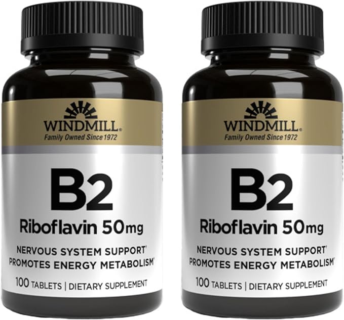 Windmill Vitamin B-2 50 mg Tablets - 100 ea (2 Pack)