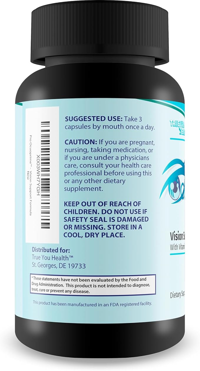 Pro Ocuoprime - Eye Health & Vision Health Support Supplement - Promote Healthy Eyesight & Clear Vision - Help Reduce Eye Strain, Eye Pressure, Dry Eyes, & Blurred Vision - Pro Ocuprime Vision Formula