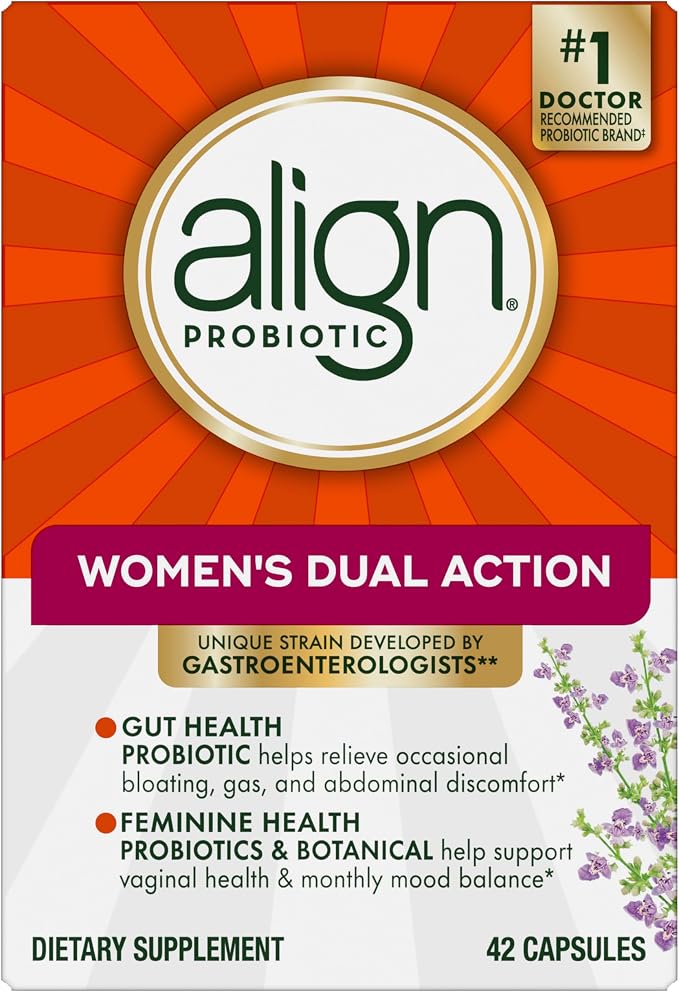 Align Probiotic, Womens Dual Action, Vaginal Probiotics for Women and for Vaginal Health Support, for Digestive Health, 42 Capsules (Pack of 2)
