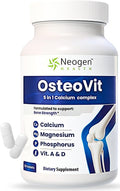 OsteoVit 5-in-1 Calcium 120 tabs Multivitamin: Calcium, Magnesium, Phosphorus, Vitamin D3 & A - Bone Strength & Flexibility*, Non-GMO Gluten Free | Calcium Supplement for Women & Men with Vitamin D