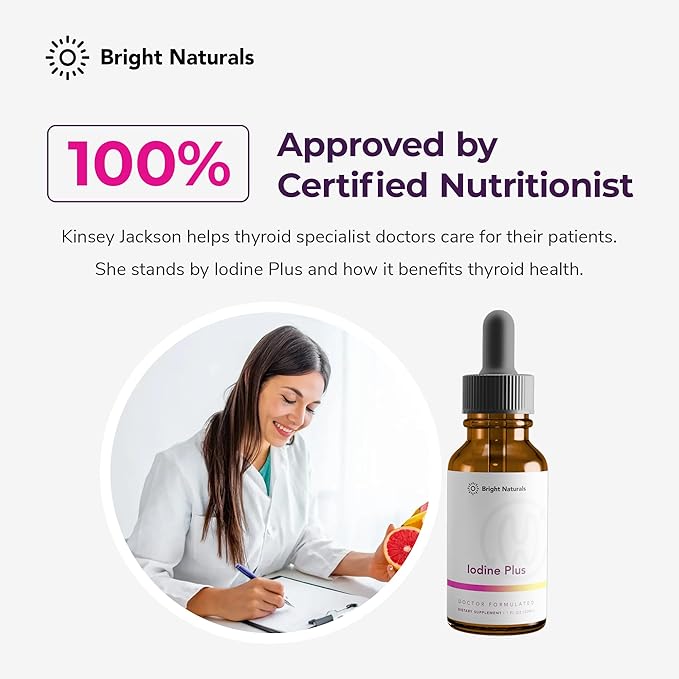 Iodine Plus - Kelp-Based Liquid Supplement Supports Thyroid - Boosts Energy, Improves Sleep, and Enhances Mental Clarity, 180 0.04% Iodine Servings