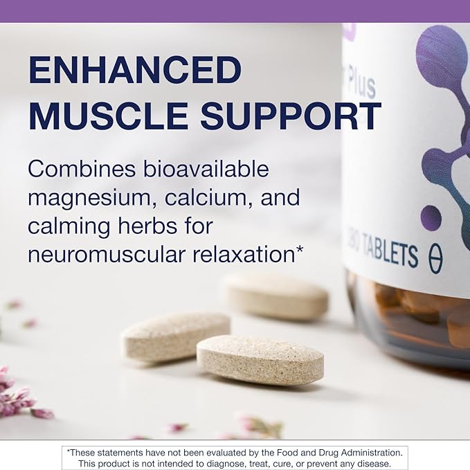 Metagenics MyoCalm Plus - Muscle Relaxation & Stress Support with Passionflower, Valerian, Lemon Balm, Magnesium & Calcium - Supports Sleep Quality - Non-GMO, Gluten-Free, Vegetarian - 180 Tablets