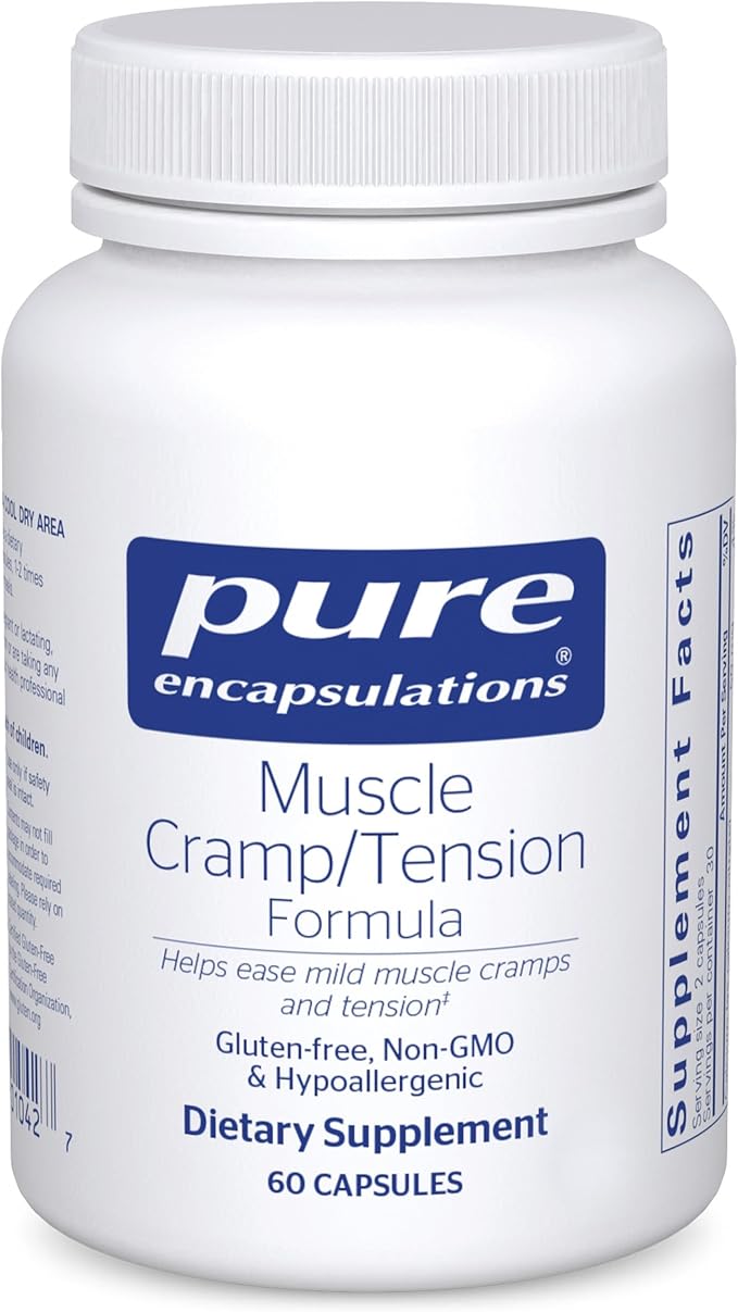Pure Encapsulations Muscle Cramp/Tension Formula | Hypoallergenic Supplement to Reduce Occasional Muscle Cramps/Tension and Promote Relaxation | 60 Capsules