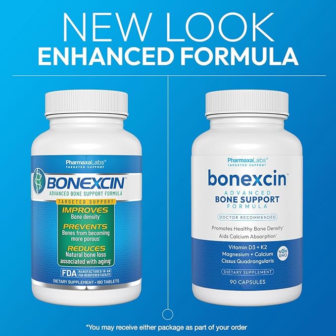 Advanced Bone Support Formula – Calcium, Magnesium, Vitamin D3 & K2 – Bone Density & Strength Supplement for Women & Men – Joint, Menopause & Osteoporosis – 90 Capsules (Pack of 2)