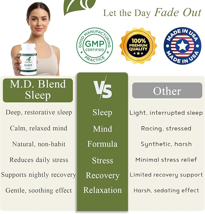 Sleep - Natural Sleep Aids for Adults with l theanine Supplement, Ashwagandha, Magnesium, Valerian Root, Melatonin - Non-Habit Forming Formula for Rejuvenating - 30 Capsules (Pack of 1)