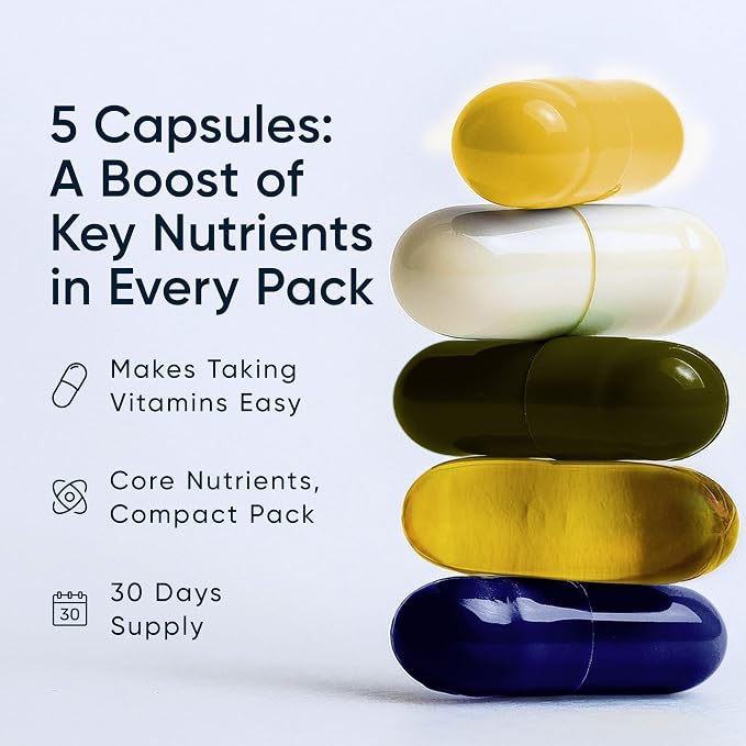 Daily Vitamin Packs for Men & Women – Immune, Energy & Heart Support with Vitamin D3, Omega-3, Probiotics, Methyl B12 & Vitamin C – Multivitamin with Lutein – Planet 3 Vitamin Packs, 30 Packets