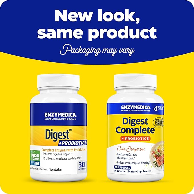 ENZYMEDICA Digest Basic + Probiotics Capsules, 30 Count