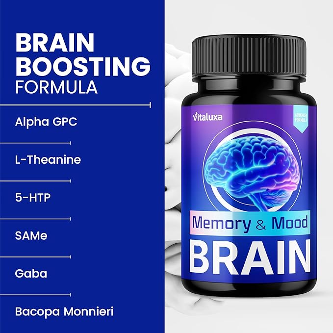 (2 Pack) Brain Memory and Mood Capsules, Memory & Mood Brain Capsulas Supplement, Brain Health & Loss Support Pills, Cleansing Double Clean Pastillas, Advanced Wellness Nootropic Pills Reviews (120ct)