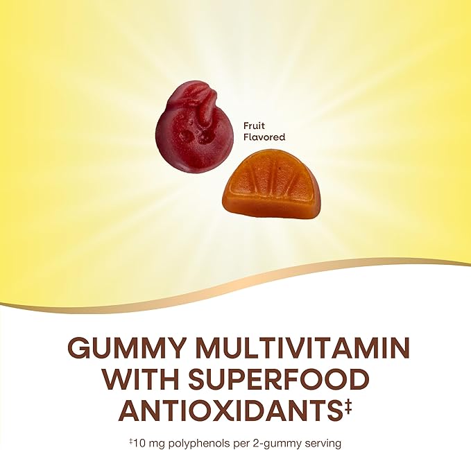 Nature's Way Alive! Men’s 50+ Daily Gummy Multivitamins, Supports Healthy Brain, Eyes, Heart*, B-Vitamins, Gluten-Free, Fruit Flavored, 150 Gummies (Packaging May Vary), (Pack of 2)