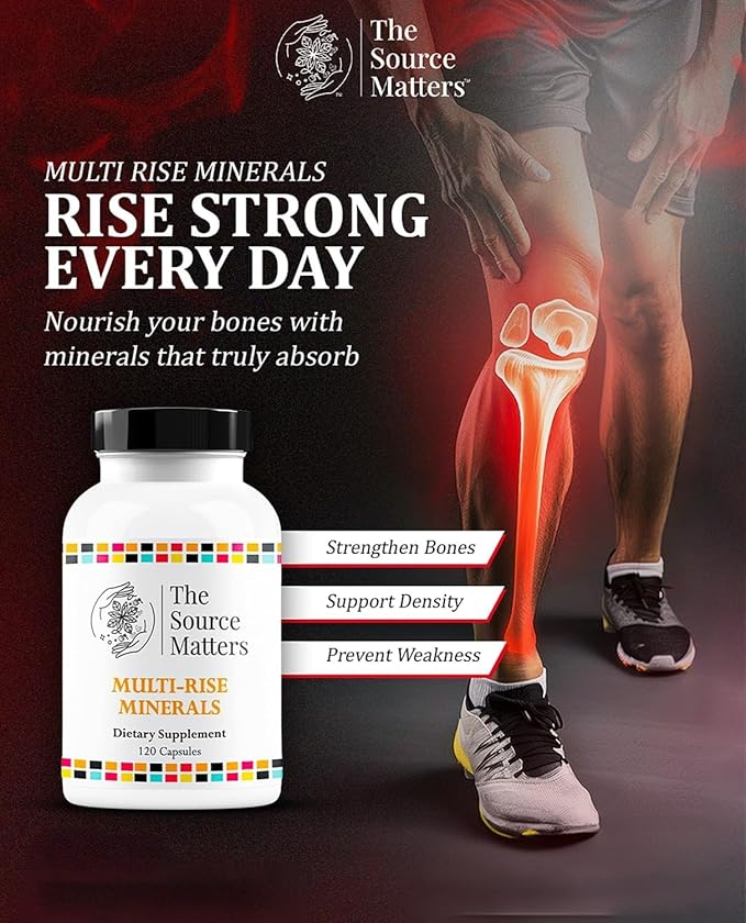 Multi-Rise Minerals Daily Multi-Mineral Supplement with Highly Absorbed Chelated Minerals for Bone, Muscle, Nerve, and Digestive System Support (120 Capsules)