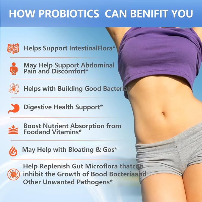 OMOGS Probiotics 120 Billion CFUs 18 Strains, 3 Prebiotics & Digestive Enzymes, Helps Digestive, Gut Health, Immune, Supports Occasional Constipation, Diarrhea & Gas - for Women & Men, 90 Capsules