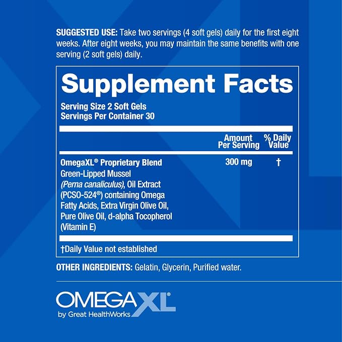 OmegaXL Joint Support Supplement - Natural Muscle/Immune Support, 60 Softgels (2 Pack) & VitaminXL D3 High Potency Daily Vitamin D 5000 IU 125mcg Supplement (30 Softgels)