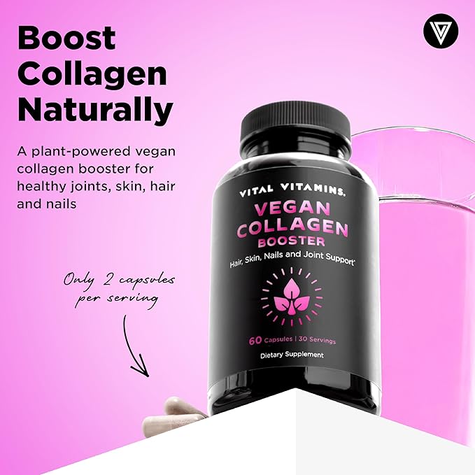 Vital Vitamins Vegan Collagen Booster 60 ct + Creatine Capsules 120 ct