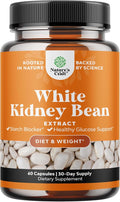 Pure White Kidney Bean Extract - AMPK Activator Pre Workout for Men and Women Natural Energy Supplement - Daily Fiber Supplement for Digestive Health and Energy Boost with Molybdenum and Amino Acids