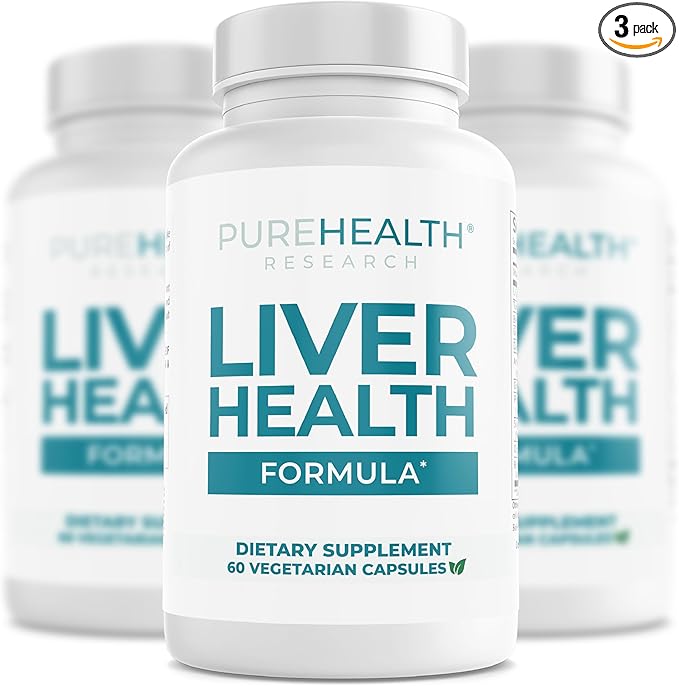 PUREHEALTH Research Liver Health – Liver Cleanse Detox & Repair Support Supplement- with Milk Thistle, Turmeric Powder, Dandelion, Artichoke, Beet Root, Ginger, L Cysteine HCL & More - 180 Capsules