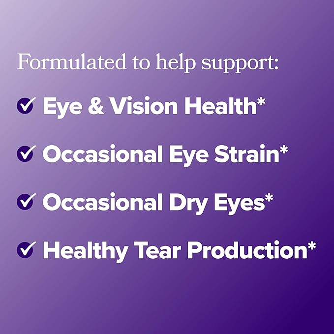 O Positiv MENO Eye Health Capsules – Daily Support for Eye Strain, Occasional Dryness & Healthy Tear Production – with Lutein, Zeaxanthin, Bilberry Extract, Vitamin A & Lycopene – 30 Servings