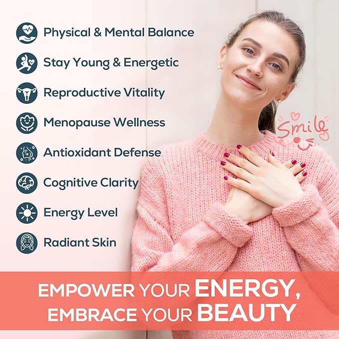 IcarusIvy 2000MG NAD Supplements for Women, NMN Alternative, Female Liposomal NAD+, with Ashwagandha, Berberine HCL, Ginkgo Biloba & Black Cohosh, Women Focused Formula, 90 Capsules