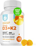 DR. MORITZ Vitamin D3 Gummies (5000 IU) with K2 - for Adults and Kids - Vitamin D3 K2 Gummies for Immune Support & Bone Health - Vegan, Sugar Free, Gluten Free (60 Count)