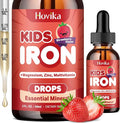 Liquid Iron Supplement for Kids & Women Men - with Magnesium, Zinc & Kids Multivitamin Iron Drops - Immune Support, Blood Builder & Energy Support for Iron Deficiency, Anemia, Vegan 2 Fl Oz