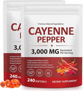 Premium Pepper Capsules with Turmeric Curcumin & Beet Root Extract 2pcs | Supports Cardiovascular Health, Blood Circulation | Potent Capsaicin Supplement, Easy-to-Swallow Softgels (480 Count)