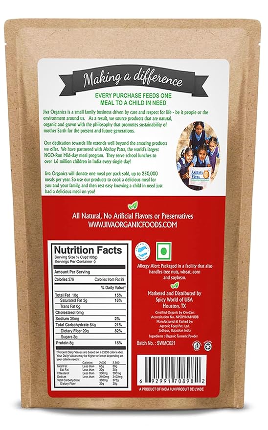 Organic Turmeric Powder 2 LB Bulk Bag - Lab Tested, 100% Raw with Curcumin, Reports Available, Pure, USDA Organic & Non-GMO from India by Jiva Organics