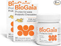 BioGaia Kids Probiotic Chewables | Promote Regularity | Ease Occasional Tummy Troubles | Ages 3+ | Allergen, Dairy, Soy & Gluten Free | Backed by 30 Years of Probiotic Research | 60 Day Supply