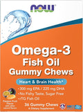 Now Supplements, Omega-3 Fish Oil Gummy Chews, Passion Fruit Flavor, 36 Gummy Chews