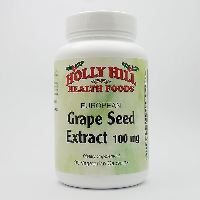 Holly Hill Health Foods, European Grape Seed Extract 100 MG, 90 Capsules