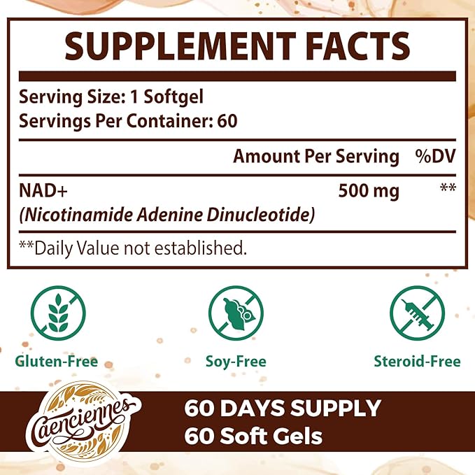 Liposomal NAD+ 500 MG Supplement, True NAD Plus Supplement, Superior Absorption, Boost NAD+ More Efficient Than Nicotinamide Riboside for Cellular Energy, Healthy Aging, 240 Serving